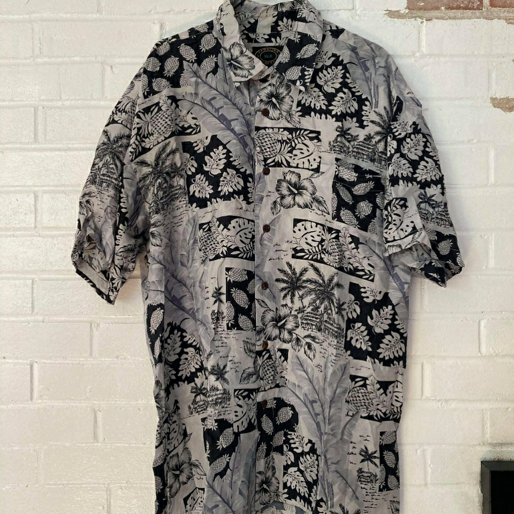 Vintage Silk Hawaiian Shirt